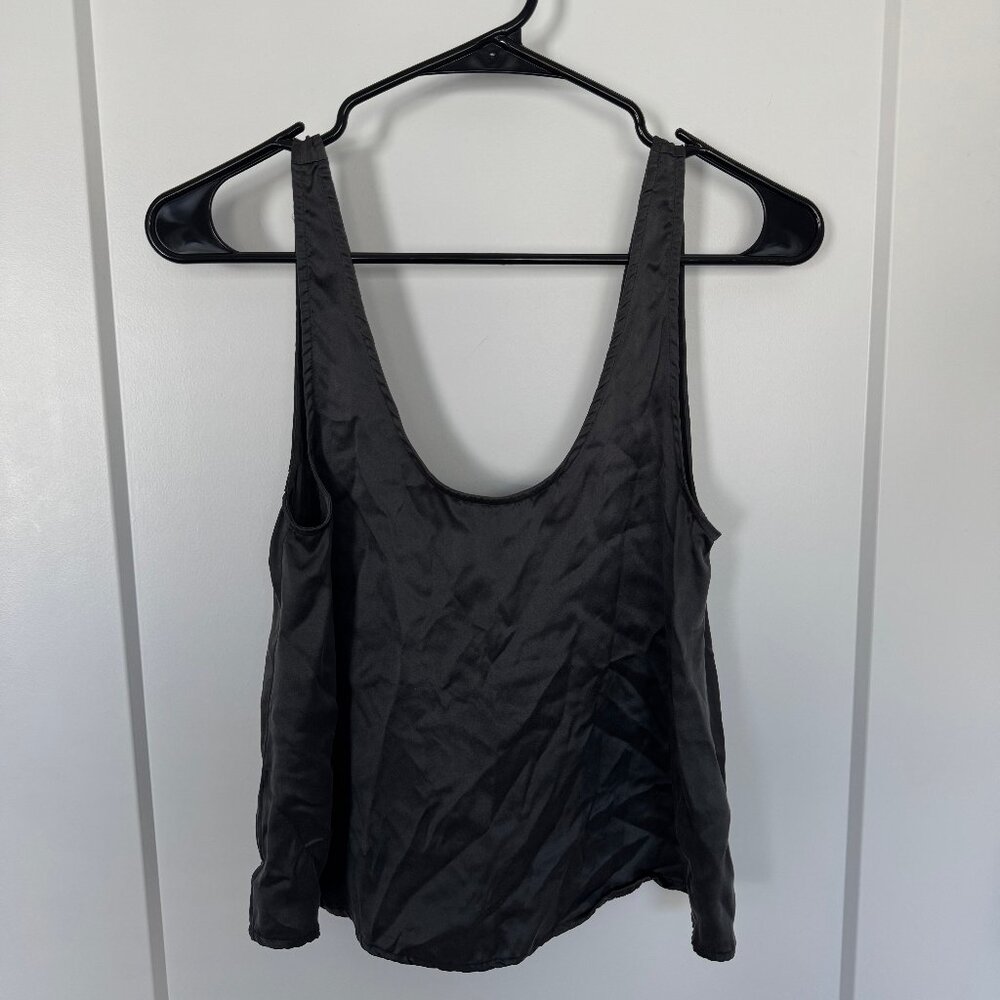 Silk Laundry Grey Cami Top 100% Silk | Size Xtra Small